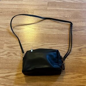 Black Leather Crossbody Bag